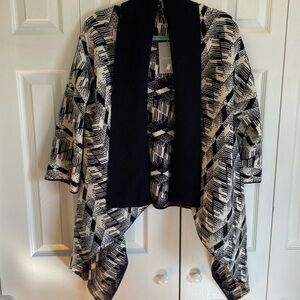 Neiman Marcus Abstract Cashmere Cardigan